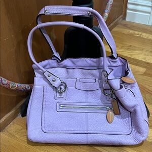 Pre-Owned - Vintage Coach Lilac Leather Shoulder Bag